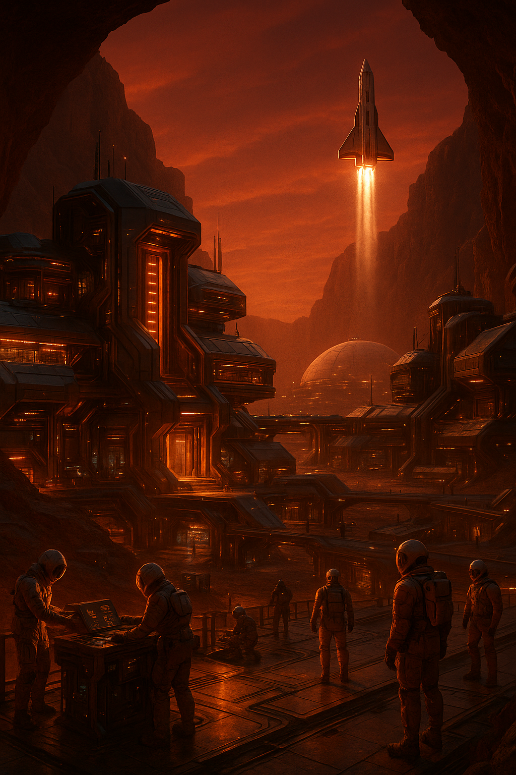 Futurystyczna kolonia na Marsie